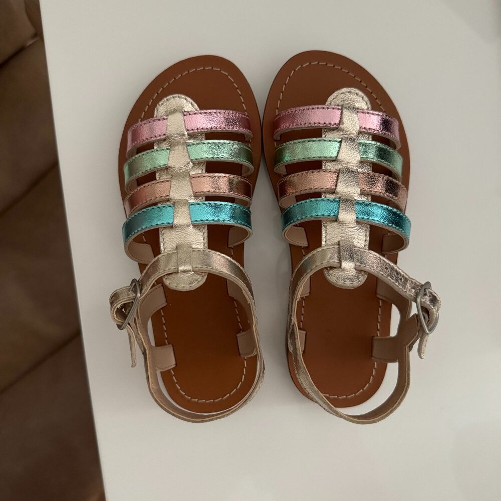 Boden Girls Strappy Metallic Sandals - LIKE NEW